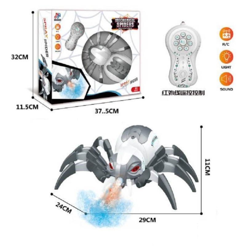 لعبة العنكبوت بجهاز تحكم عن بعد مع أضواء وأصوات