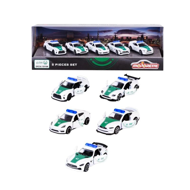 Majorette V1 Dubai Police Car Die Cast Collectible Set - 5pcs