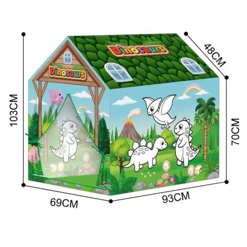 DIY Graffiti Dinosaur Tent Play House