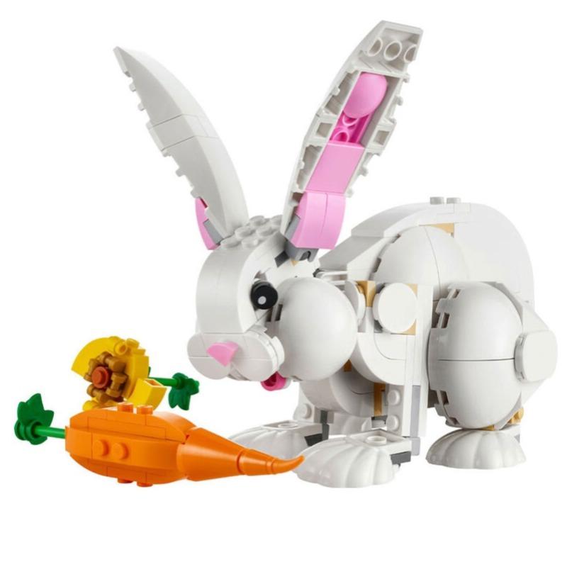 ليجو - مجموعة لعب بناء الأرنب الأبيض 3 في 1 - 258 قطعة 31133