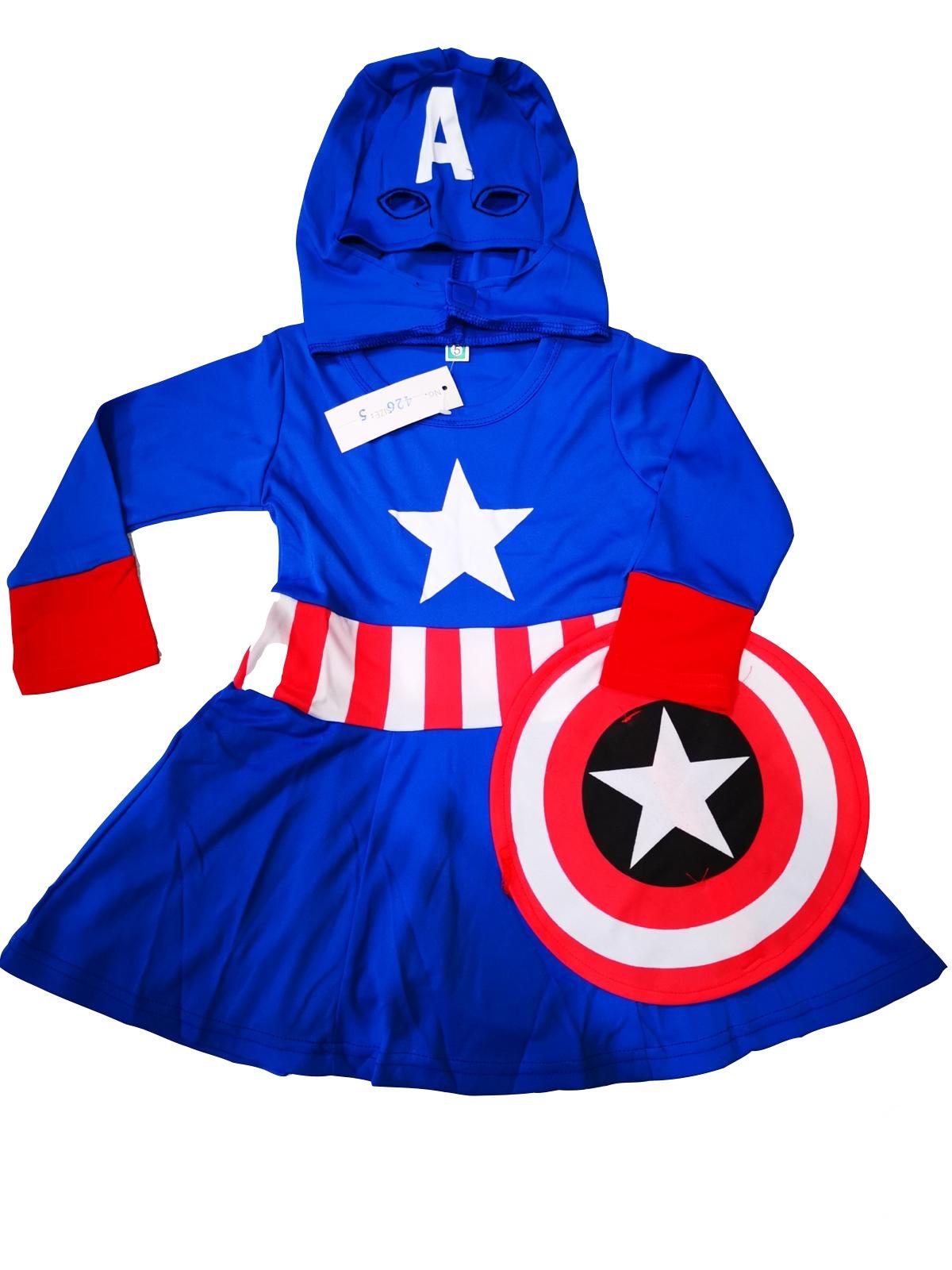 Captain America Costume For Girl