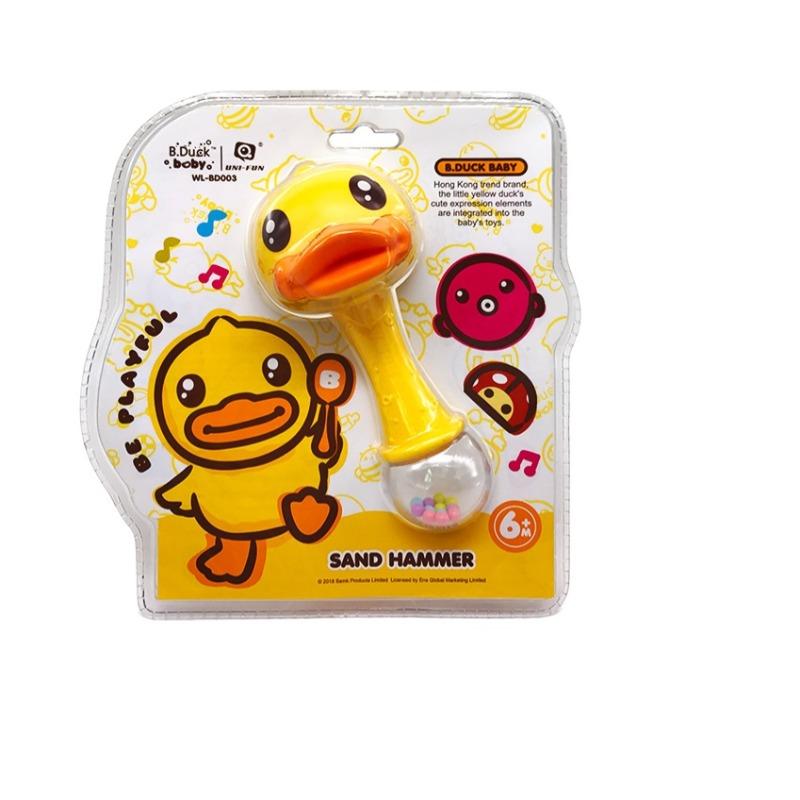 B Duck Baby Sand Hammer Hand Rattle