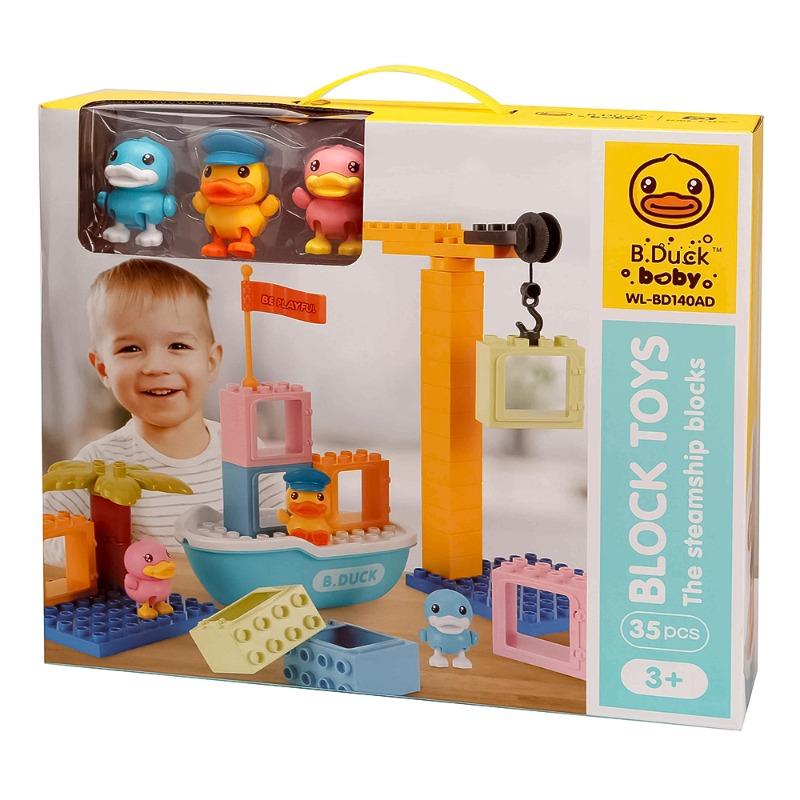 بي دك بيبي - مجموعة كتل بناء وتركيب القارب - 35 قطعة