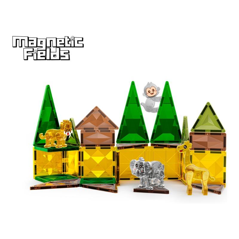 ماجنتك فيلدز - مجموعة الألواح المغناطيسية جانغل دايموند ثلاثية الأبعاد - 30 قطعة