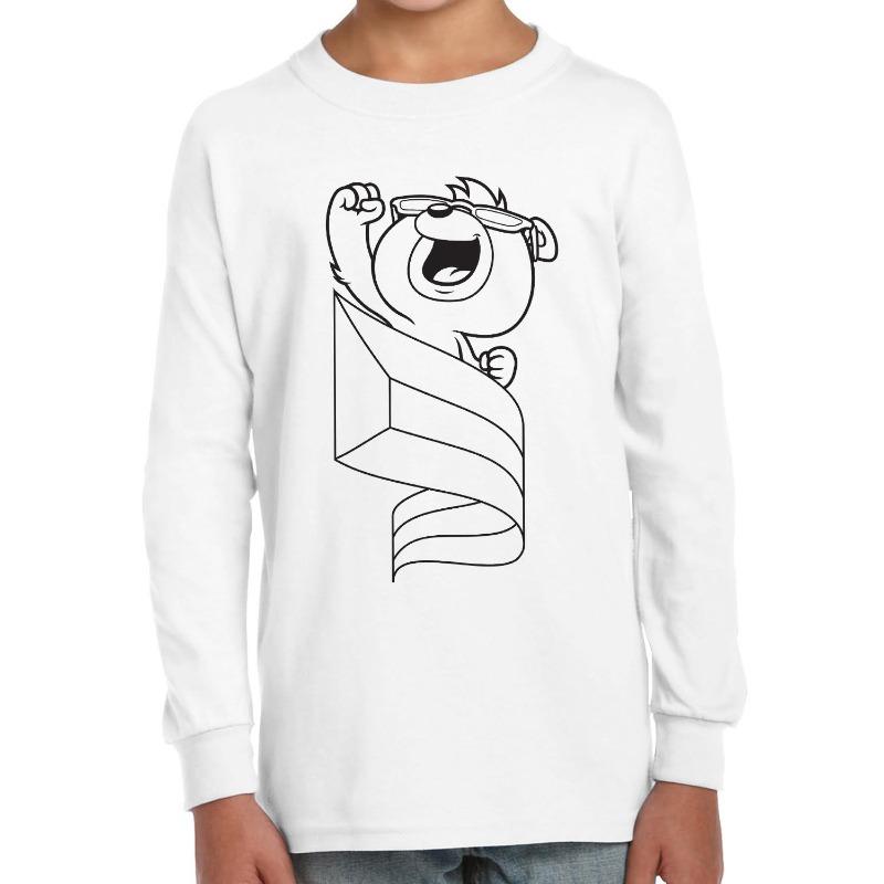 تي شيرت أكمام طويلة - دبدوب وعلم الكويت