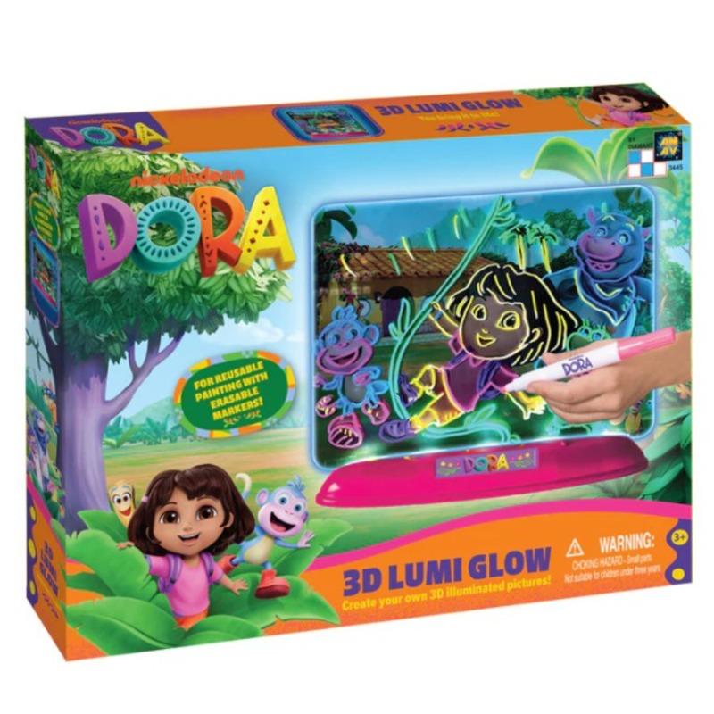 لوح رسم مضيء بتصميم دورا لومي جلو المتوهجة