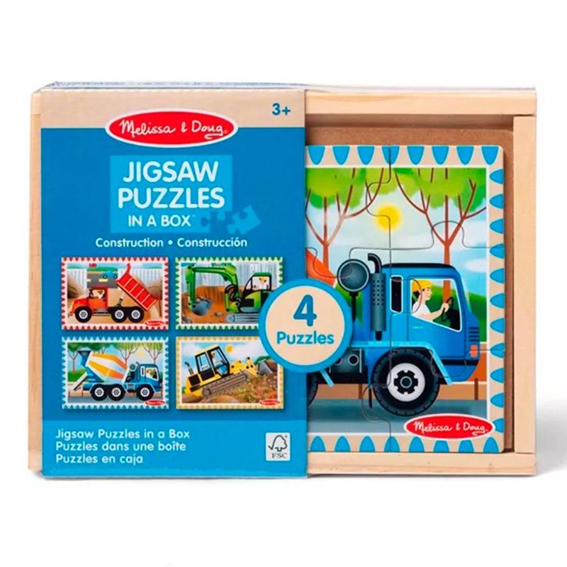 Melissa & Doug Construction Vehicles 4-in-1 Wooden