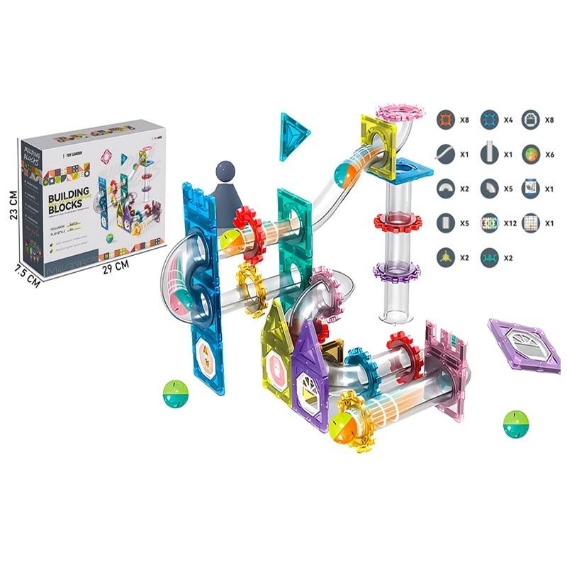 Magnetic Gear Shaped Color Window Ball - 56 Pieces