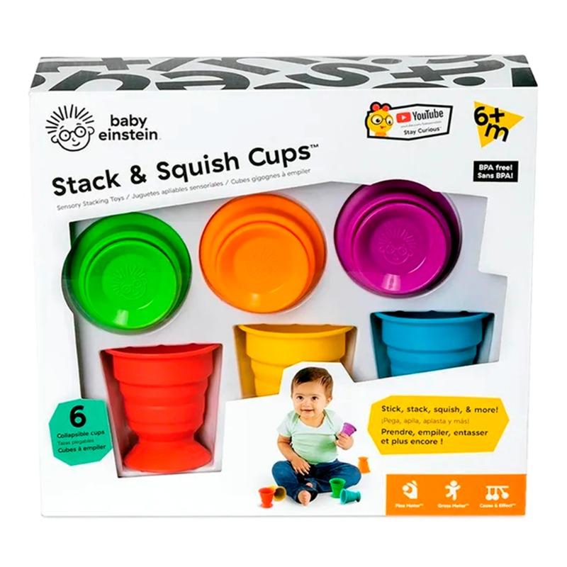 Baby Einstein Stack & Squish Cups Sensory Stacking Toys