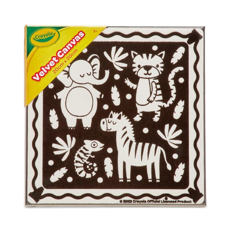 Crayola Velvet Canvas CYO Jungle Animals 20 x 20 cm
