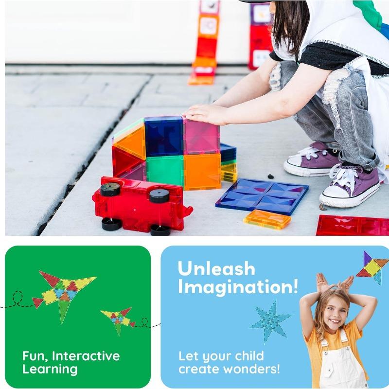 Picasso Magnetic Tiles Building Blocks Set – 60 Pieces