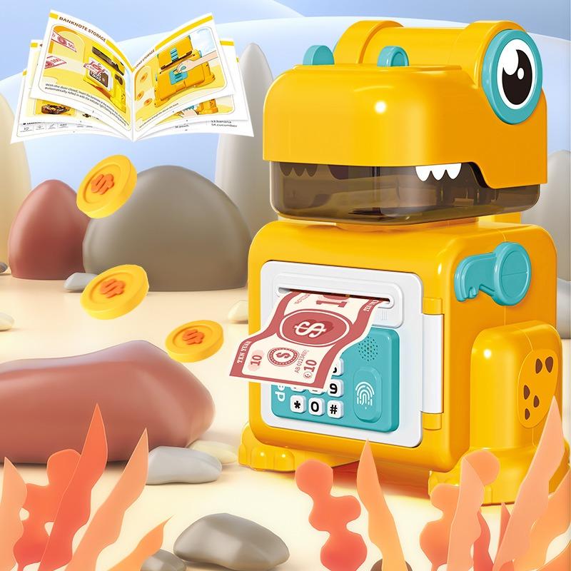 حصالة نقود الكترونية على شكل ديناصور