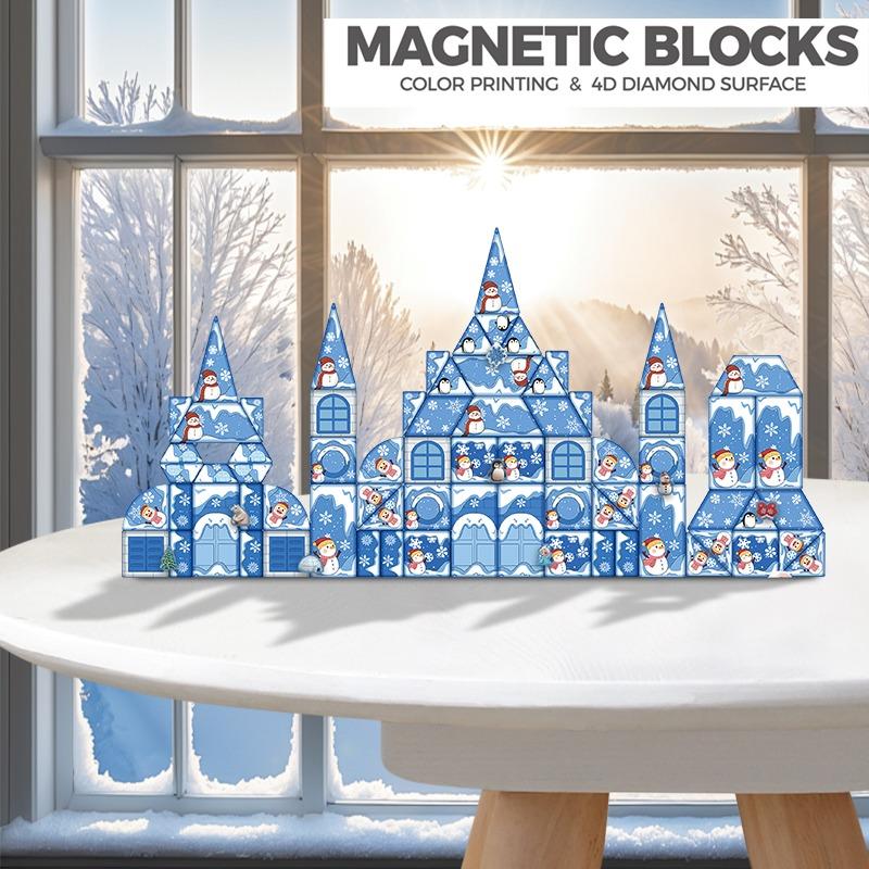 Pinxies Enchanted Ice Castle Magnetic Building Set - 96 Pc
