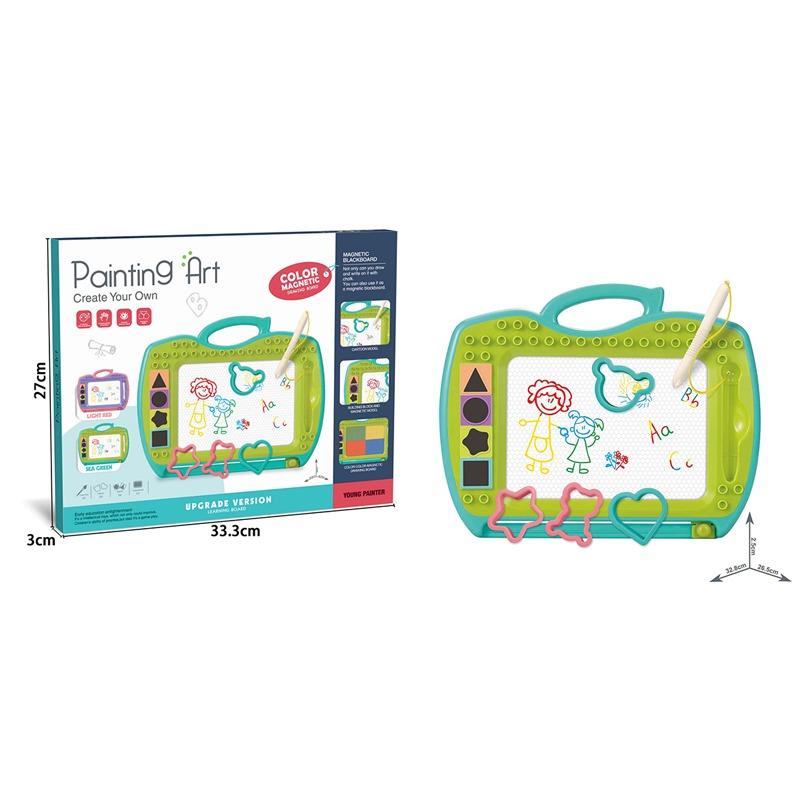 Painting Art Magnetic Writing Board - Green And Blue