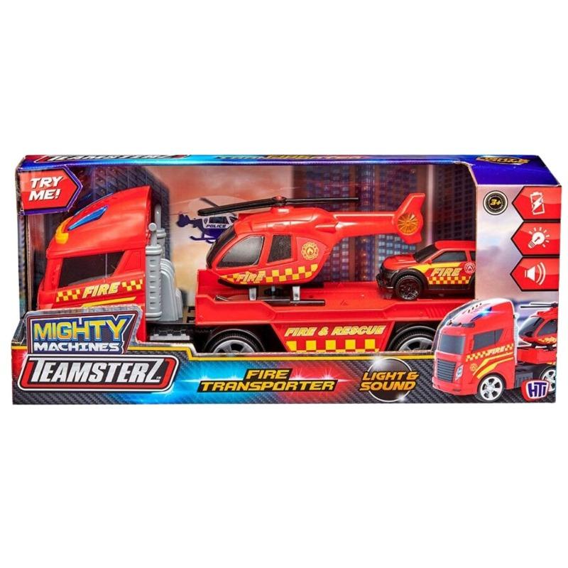 Teamsterz Small Fire Heli Trans Playset For Kids