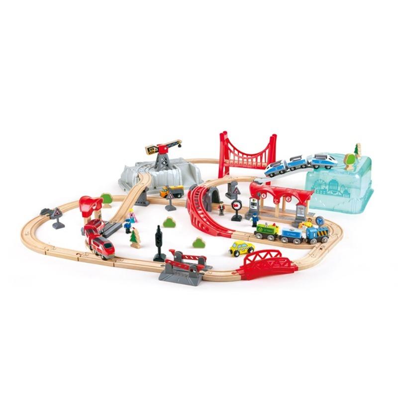 Hape City Train Bucket Set