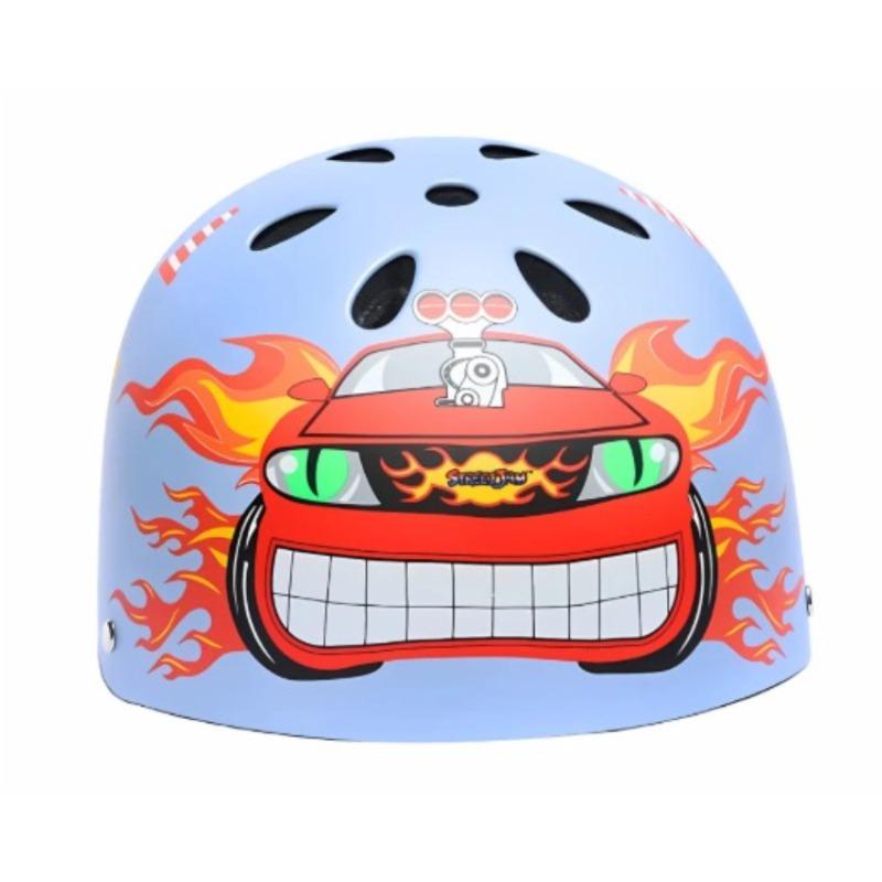 Street Jam Cycle Helmet Sun Magic Carviz (White-Blue)