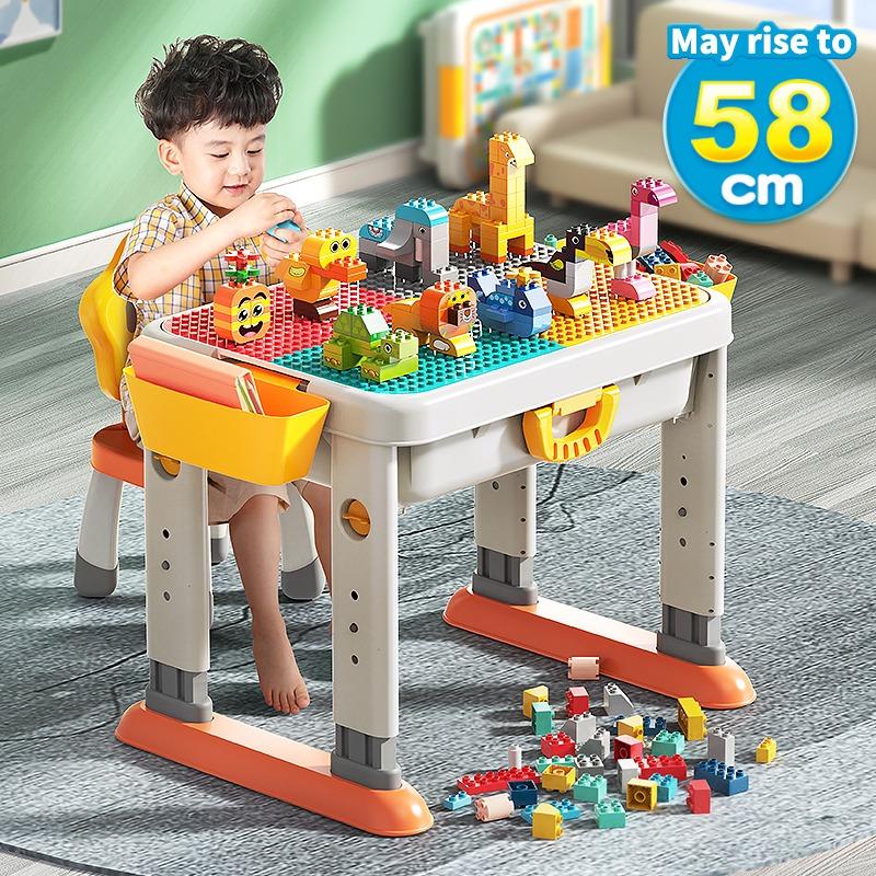 فييلو طقم طاولة وكرسي مكعبات البناء 3 في 1 – 55 قطعة