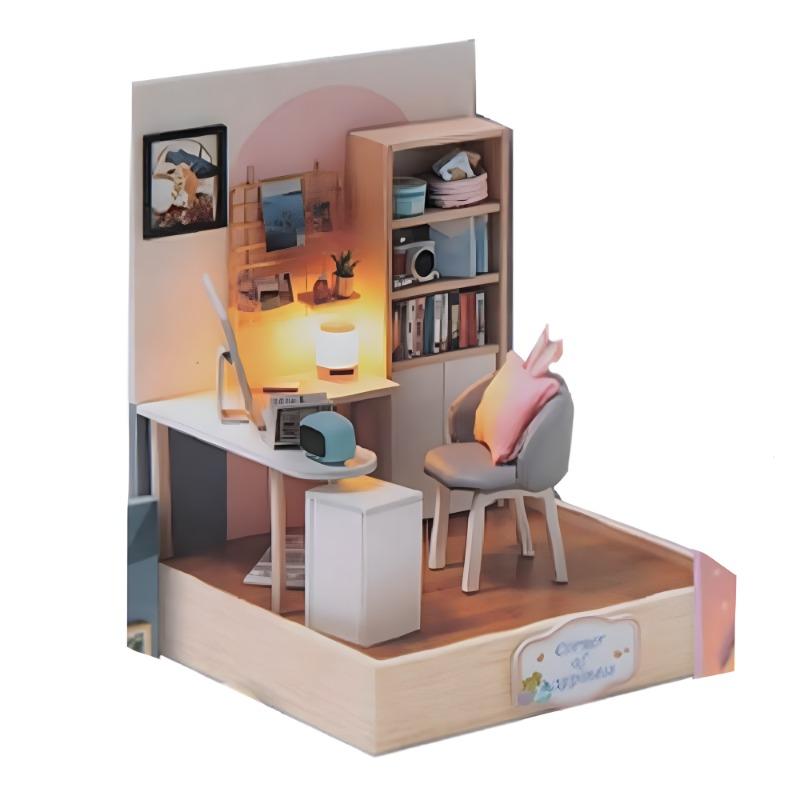 زاوية السعادة الغرفة الخشبية المضيئة