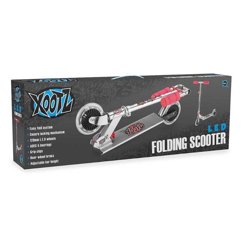 Xootz Folding Scooter LED Wheels - Red