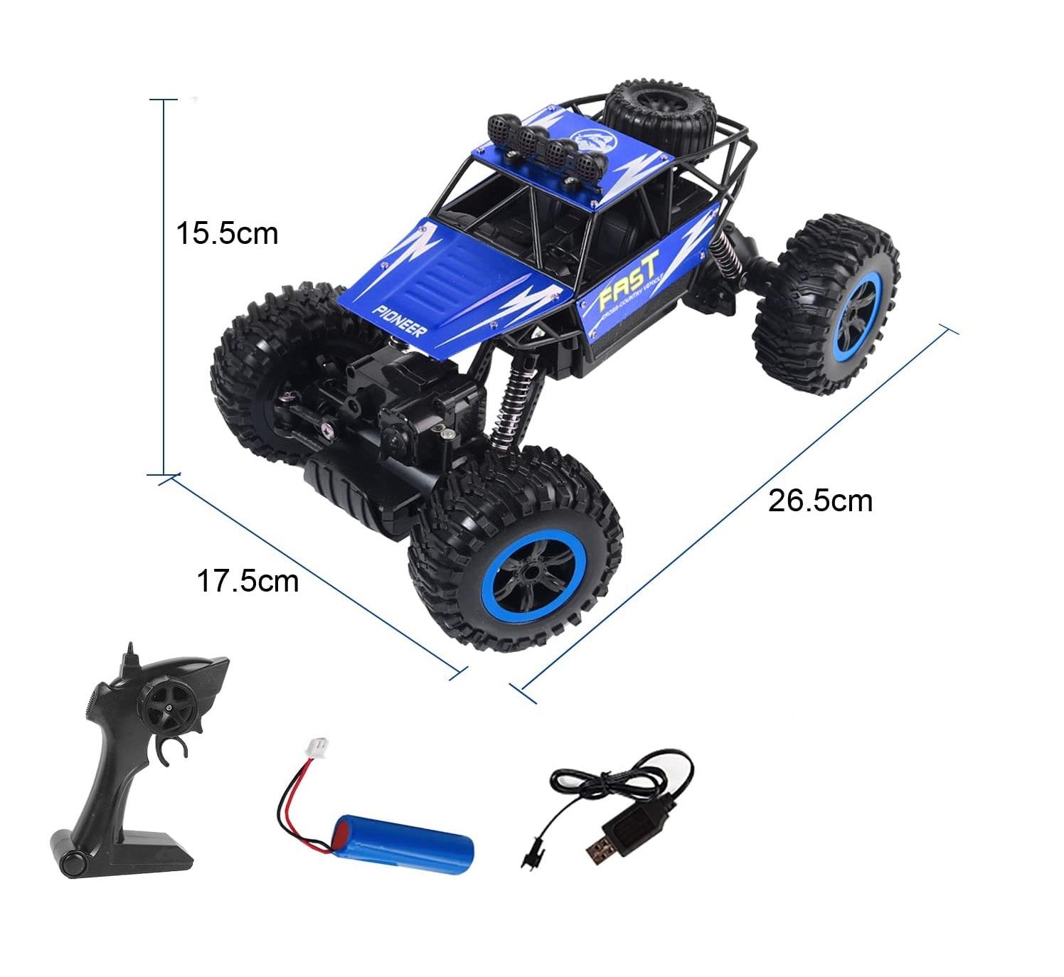 اتش اس تي - شاحنة الطرق الوعرة مع جهاز تحكم عن بعد - أسود