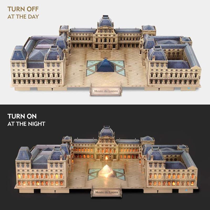 Cubic Fun 3D Building Puzzle Paris The Louvre Museum