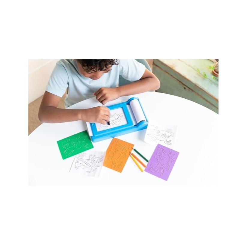 4M KidzMaker Dinosaur Rub Art Studio