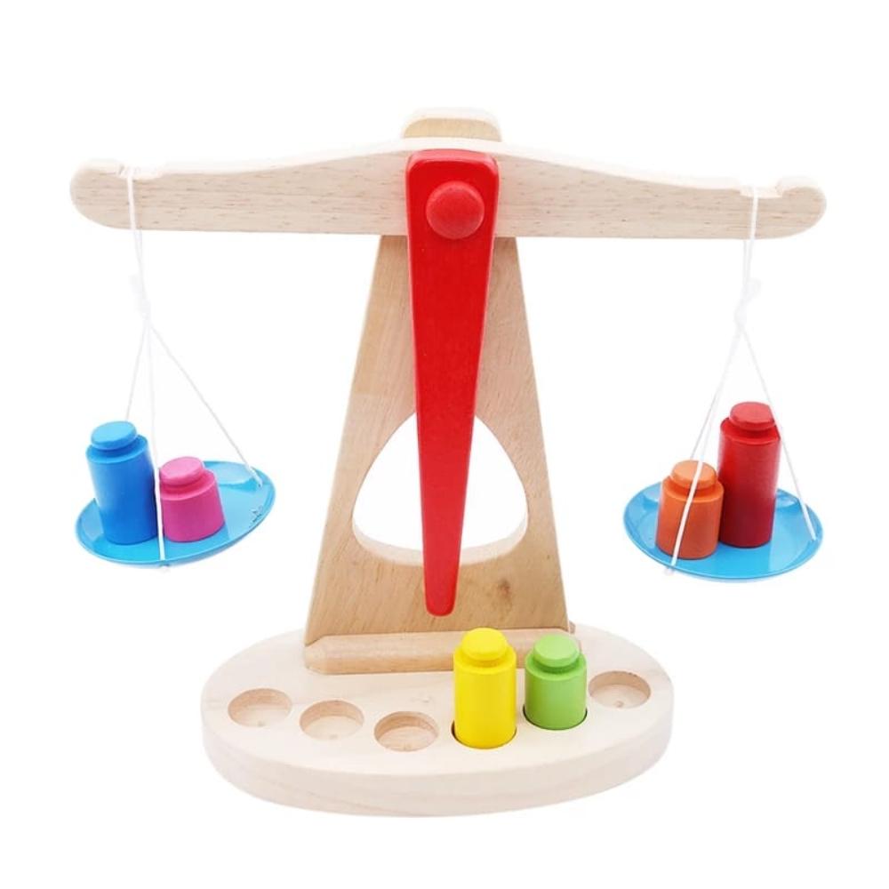 Baby Love Wooden Funny Balance Scale With 6 Weights
