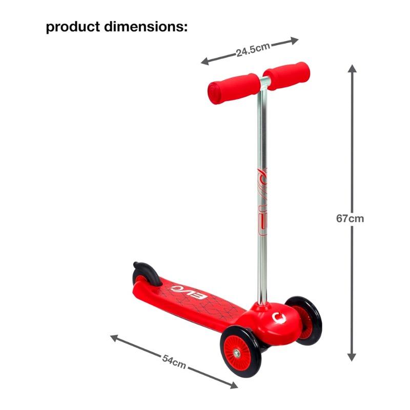 Evo - 3 Wheel Move and Groove Scooter Red