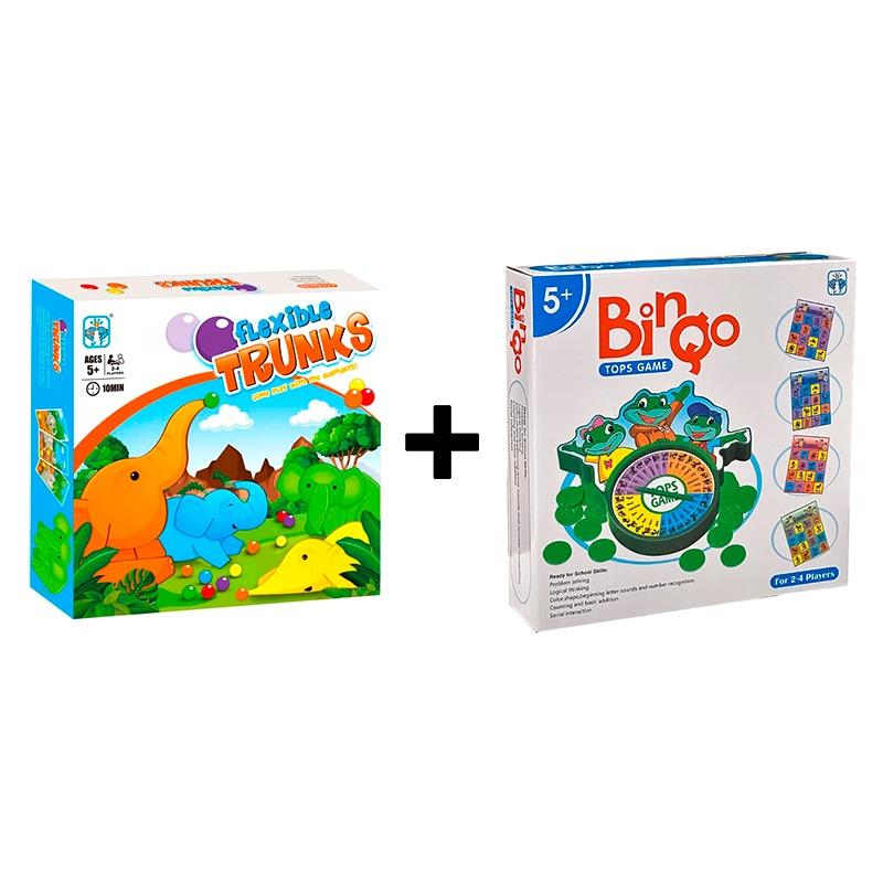 Buy 1 Get 1 Elephant Bead Card Game + Frog Turntable Game