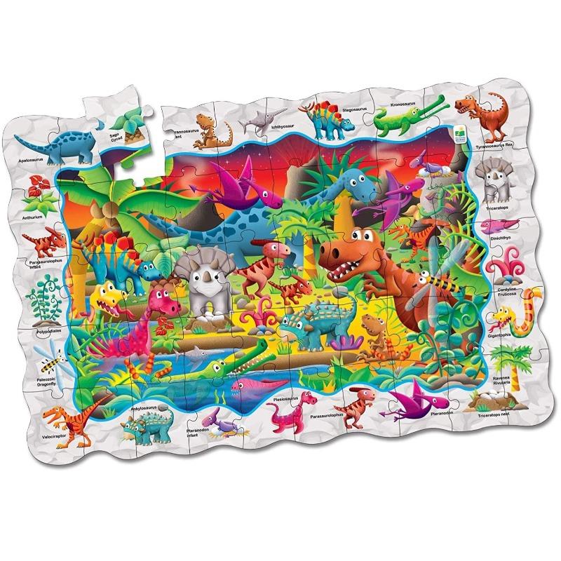 بازل الديناصورات المزدوج - 50 قطعة