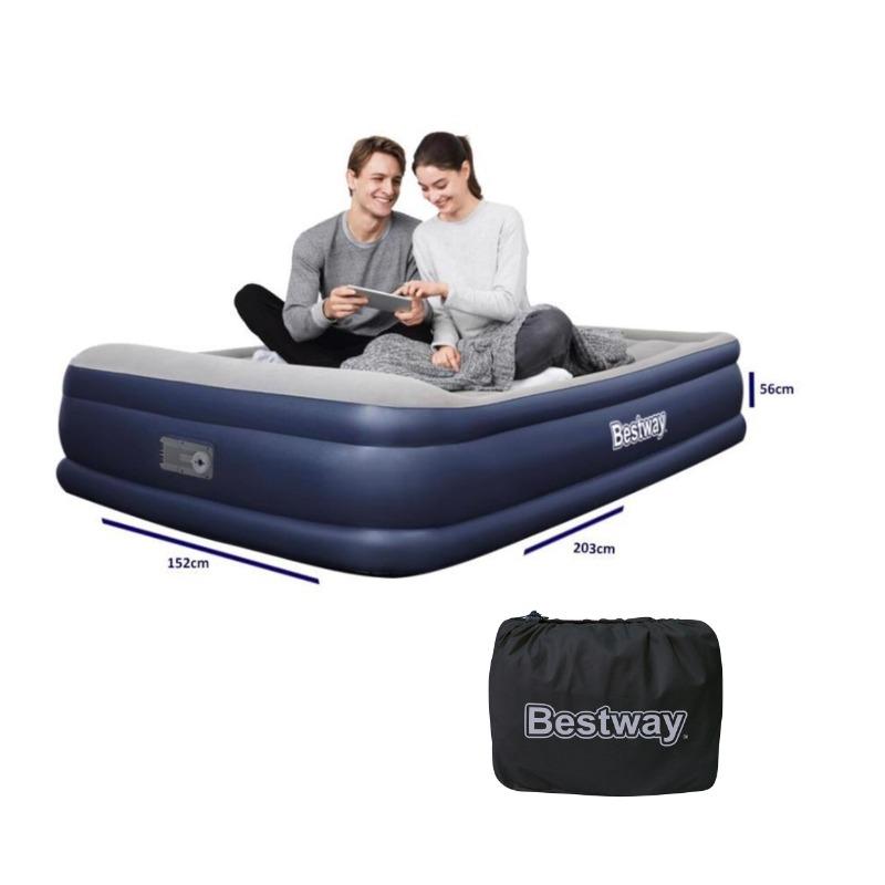 Bestway Double Airbed Tritech Raised Inflatable Blow Up Bed