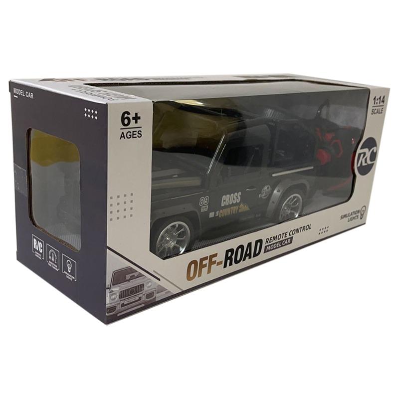 سيارة R/C متينة للطرق الوعرة تعمل بالتحكم عن بعد بمقياس 1:14 مع إضاءة