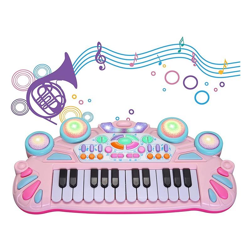 Multi Function Educational Music Piano - Pink