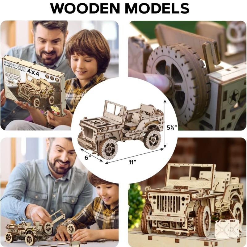 Wooden City Jeep 3D Puzzle