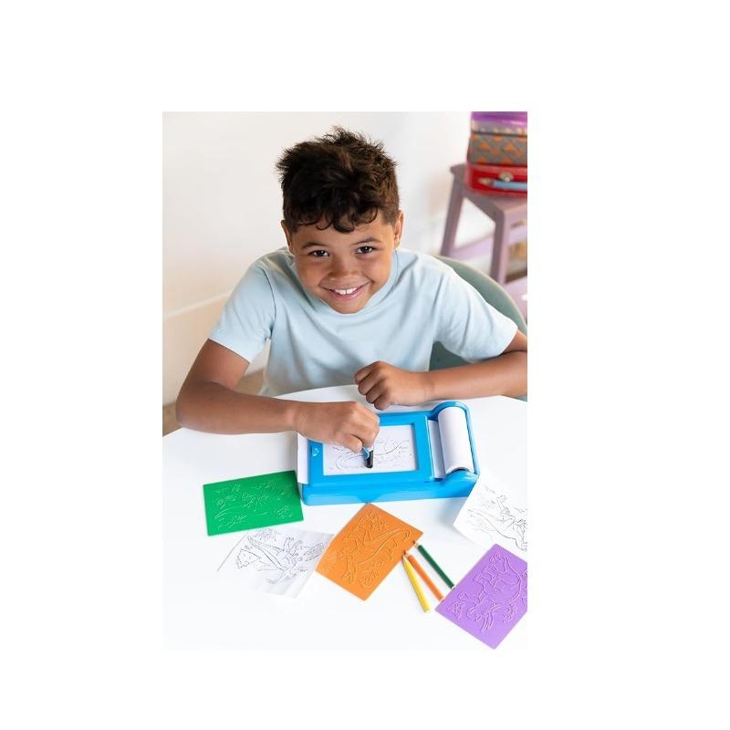 4M KidzMaker Dinosaur Rub Art Studio