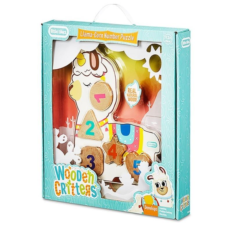 Little Tikes Wooden Critters Number Puzzle - Llama Corn