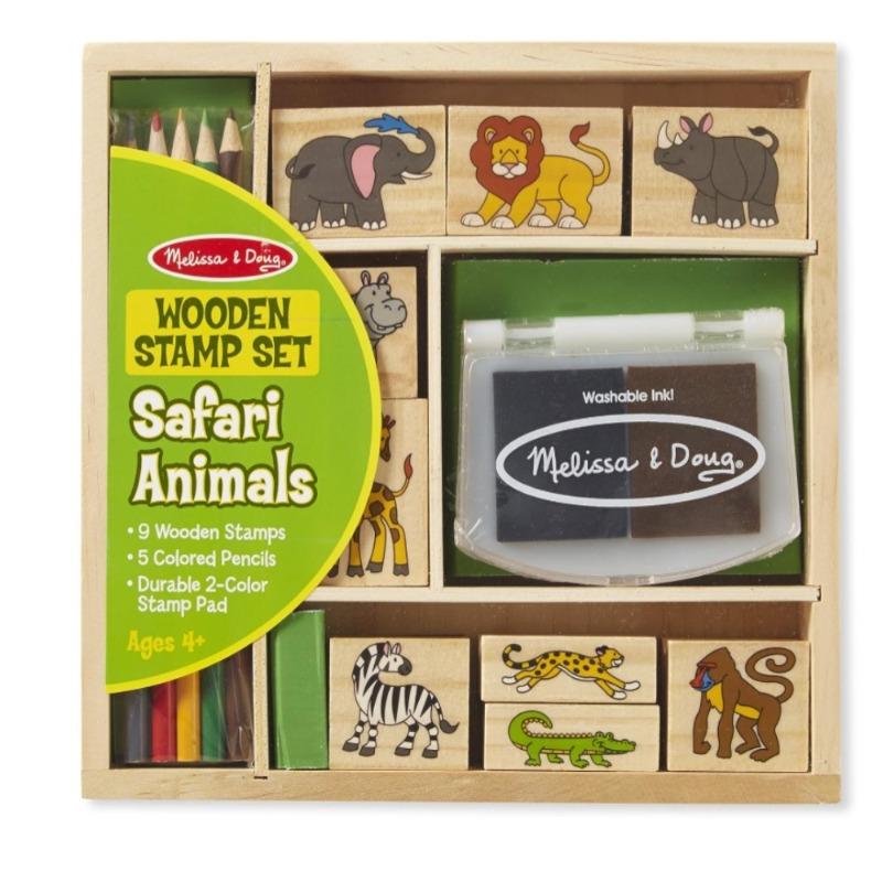 ميليسا آند دوج - مجموعة طوابع خشبية : حيوانات السفاري