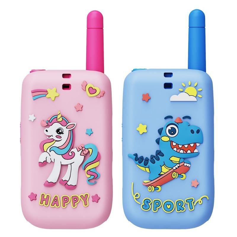 WatchOut Connect Kids Video Walkie Talkies, Age 3–13, No Sim - No WiFi required, Pack of 2 (Blue/Pink)