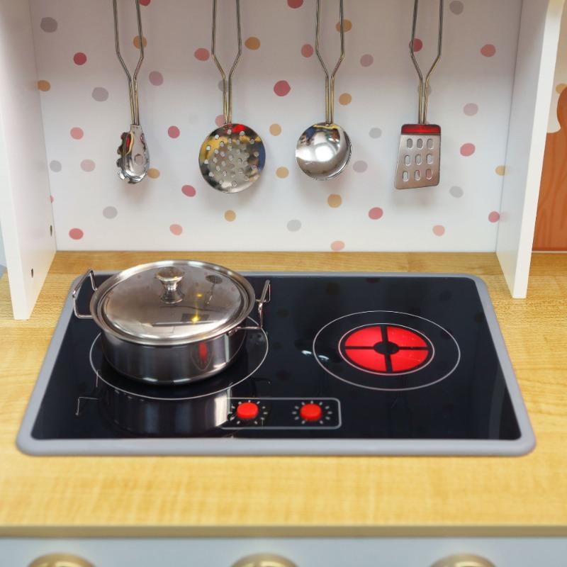 White & Gold Wooden Toy Kitchen
