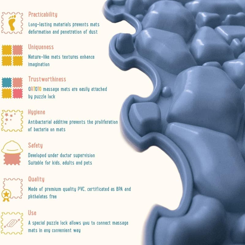 Ortoto Puzzle Mat Stones - Storm Grey
