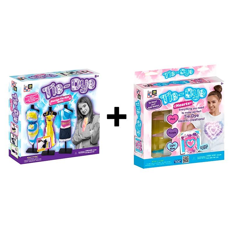 اشتري 1 واحصل على 1 مجموعة تاي داي تلوين الاقمشة العصرية + شكل قلب