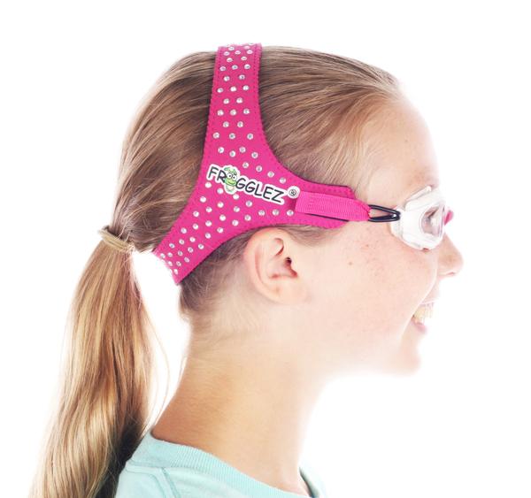 Frogglez Kids Swim Goggles - Glitter Pink Bling