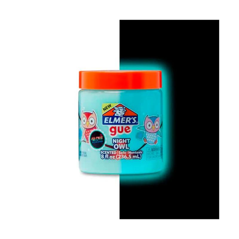 Elmer’s Gue Premade Slime Night Owl Glow In The Dark