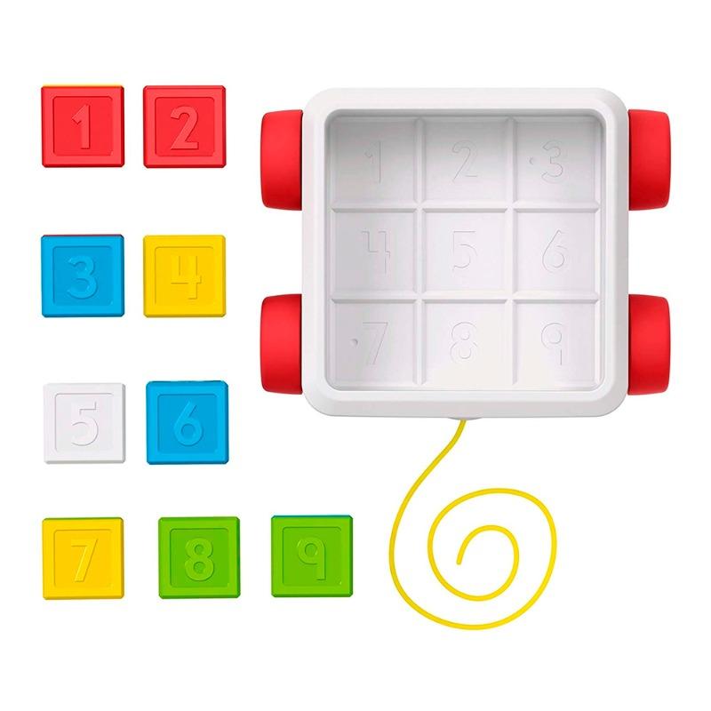 فيشر برايس - لعبة عربة السحب مع مكعبات