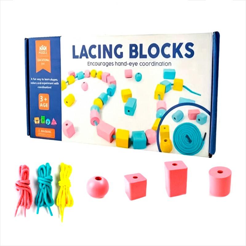 Lacing Blocks Beads And Threading