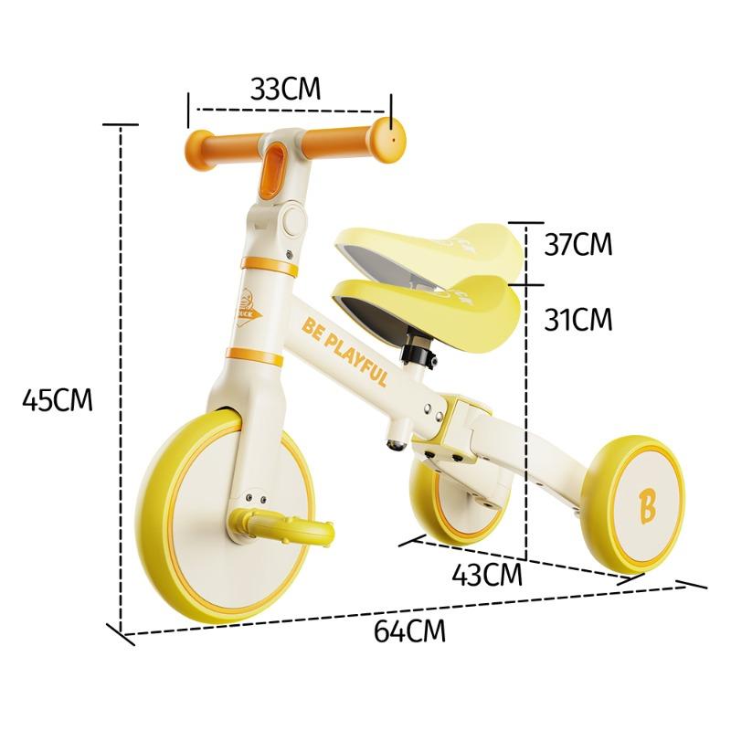 3-in-1 Toddler Tricycle & Balance Bike – Safe Growth Ride