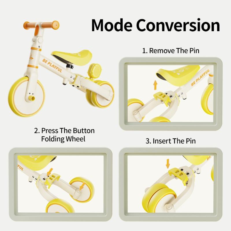 3-in-1 Toddler Tricycle & Balance Bike – Safe Growth Ride