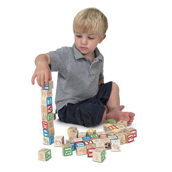Melissa and Doug Wooden ABC/123 Blocks