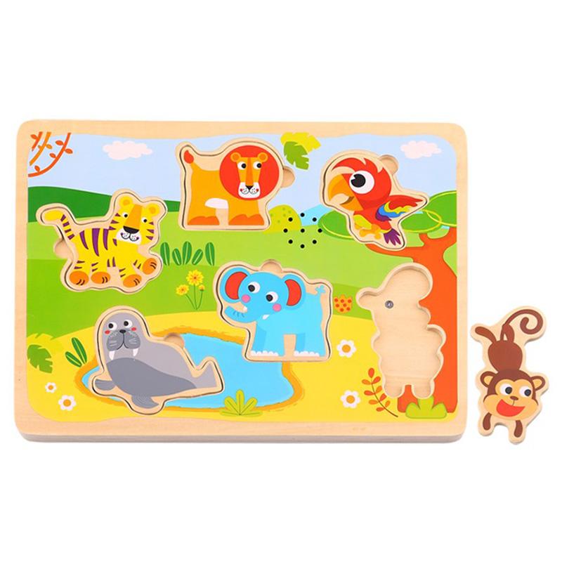 Tooky Toy Wooden Sound Animals Puzzle
